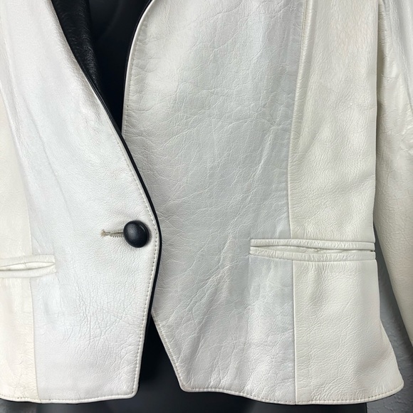 Vintage LEATHERS by NEW ENGLAND bomber jacket Sm - Picture 3 of 16